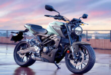 Aesthetic design of the new colored Honda CB125R